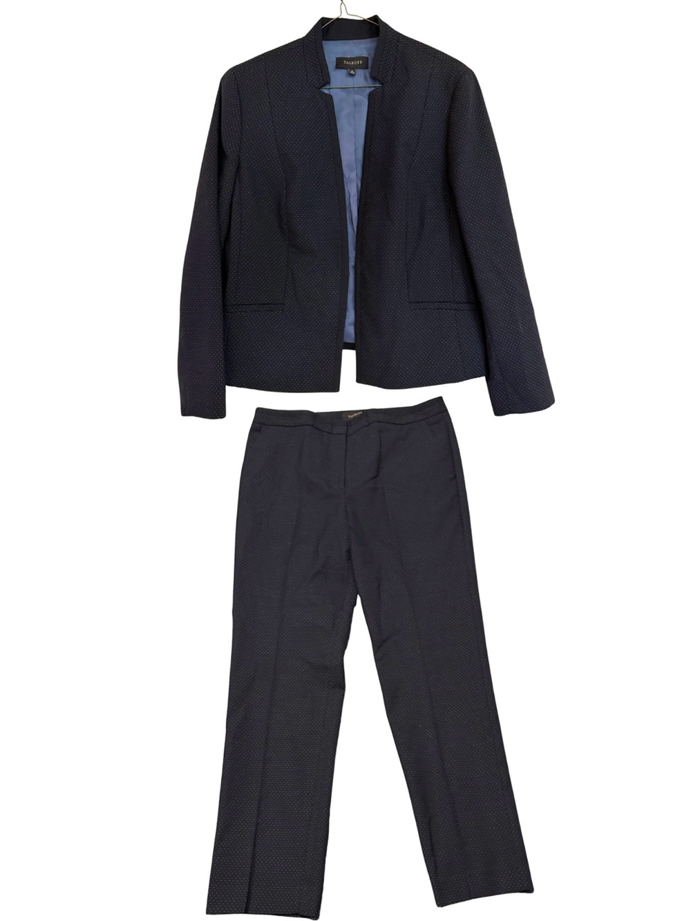 Talbots Navy Aberdeen Wool Blend Blazer & Pants Suit
